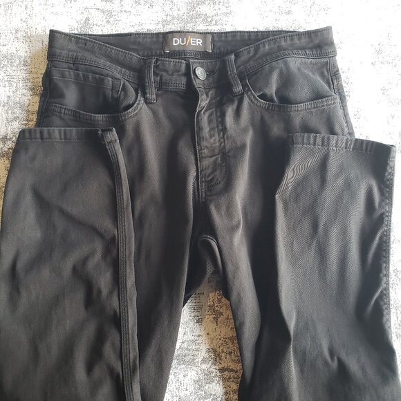 DU/ER Blue Black High Quality Performance Work Jeans Pants Stretchy w Vents - Picture 2 of 9